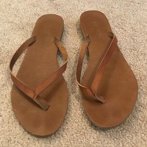 LOFT tan leather sandals